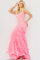 Prom Dresses Formal Long Prom Feather Dress Hot Pink