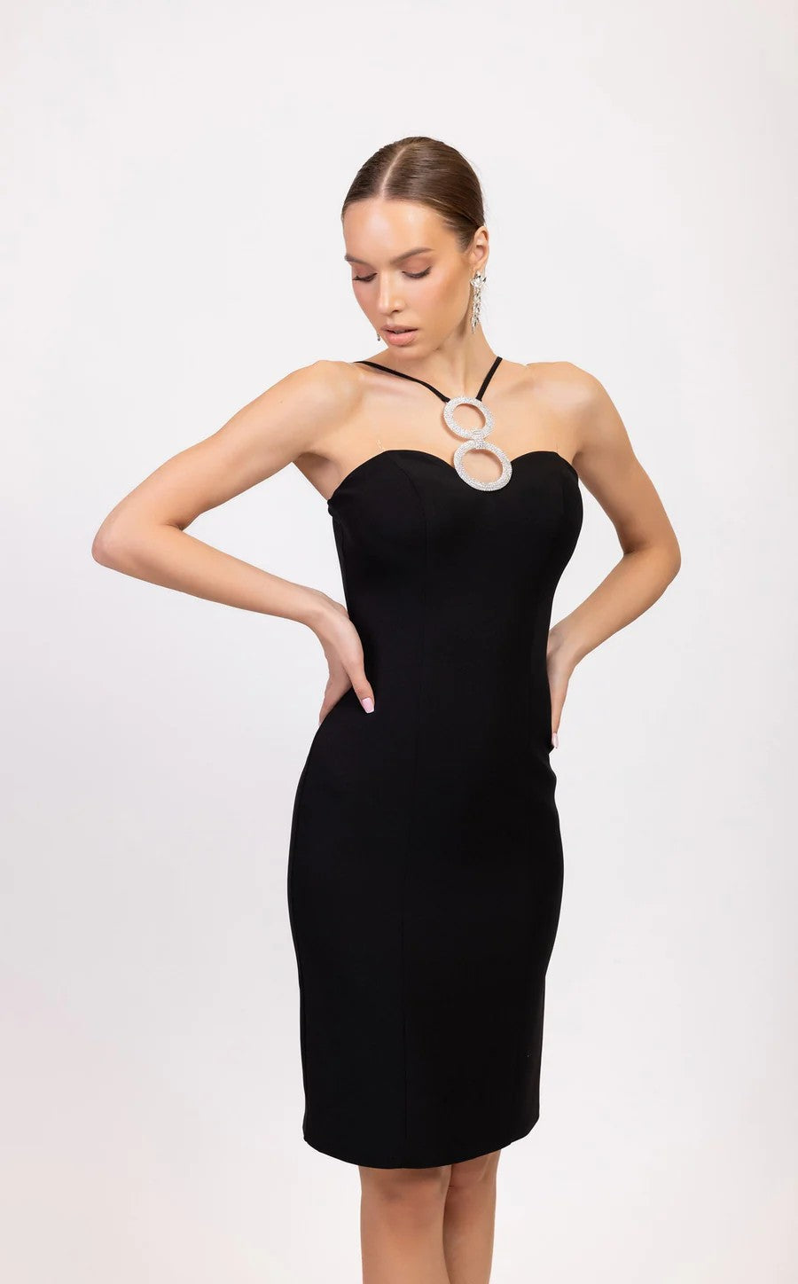 Cocktail Dresses  itted Short Cocktail Mini Dress Black