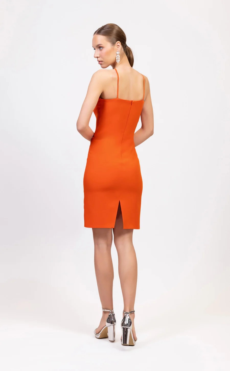 Cocktail Dresses  itted Short Cocktail Mini Dress Orange