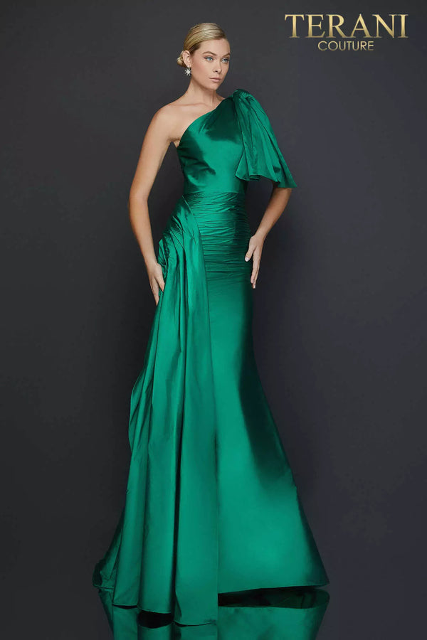 Terani Couture 2011E2044 Long One Shoulder Mermaid Dress