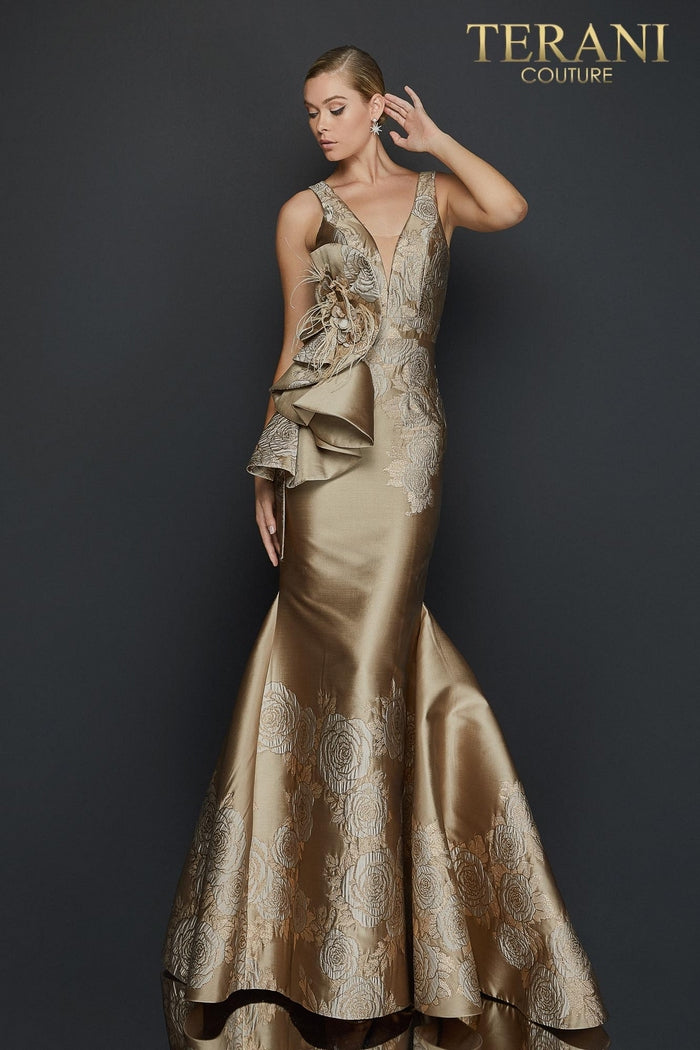 Terani Couture Sleeveless Long Fitted Prom Dress 2011E2056 - The Dress Outlet
