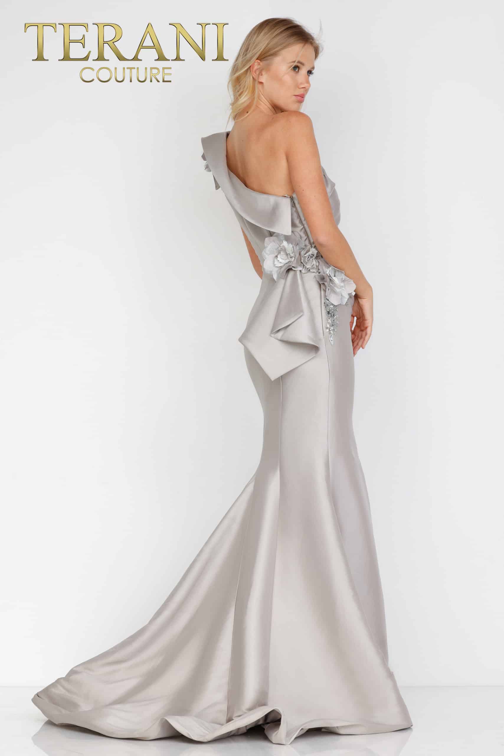 Terani Couture One Shoulder Long Evening Gown 2011E2427 - The Dress Outlet