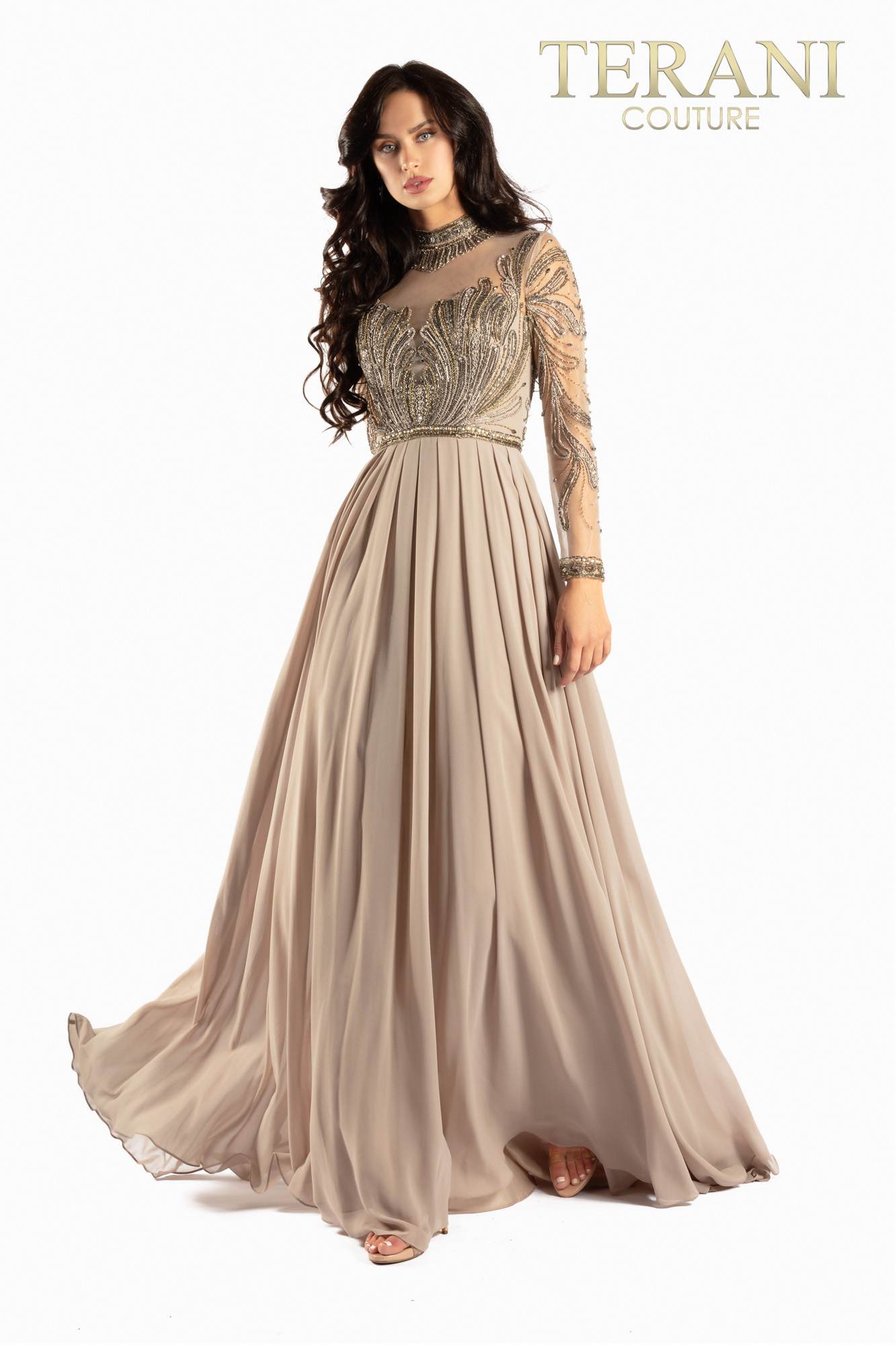 Terani Couture Long Sleeve Formal Dress 2011M2126 - The Dress Outlet