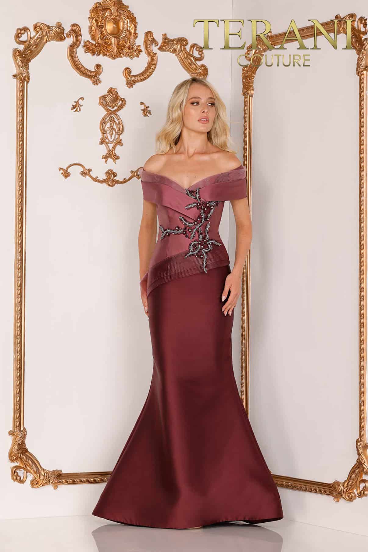 Terani Couture Long Mother Of Bride Dress 2011M2159 - The Dress Outlet
