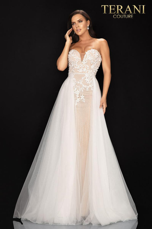 Terani Couture 2011P1055 Prom Long Strapless Gown
