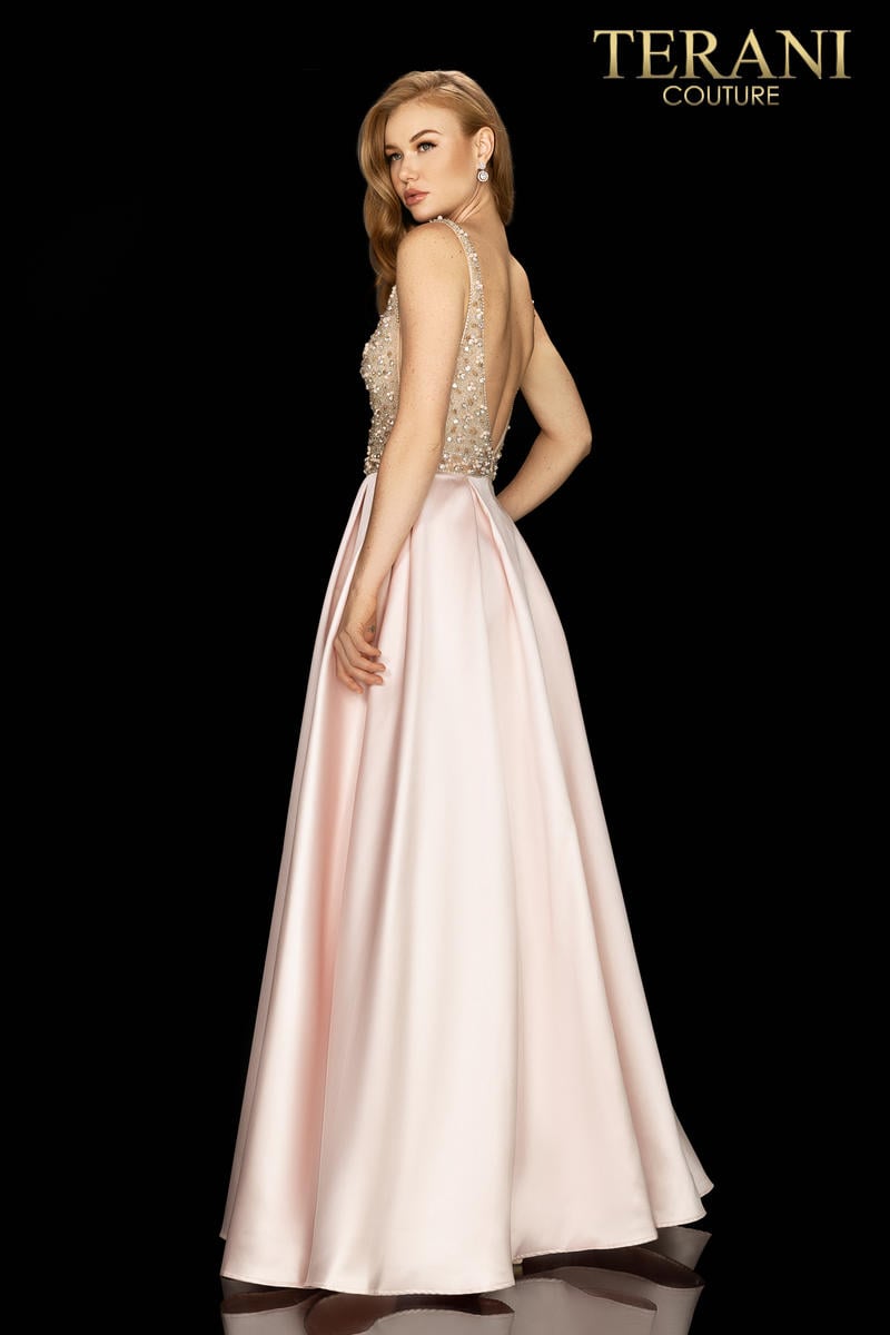 Terani Couture Illusion Beaded Prom Long Dress 2011P1094 - The Dress Outlet