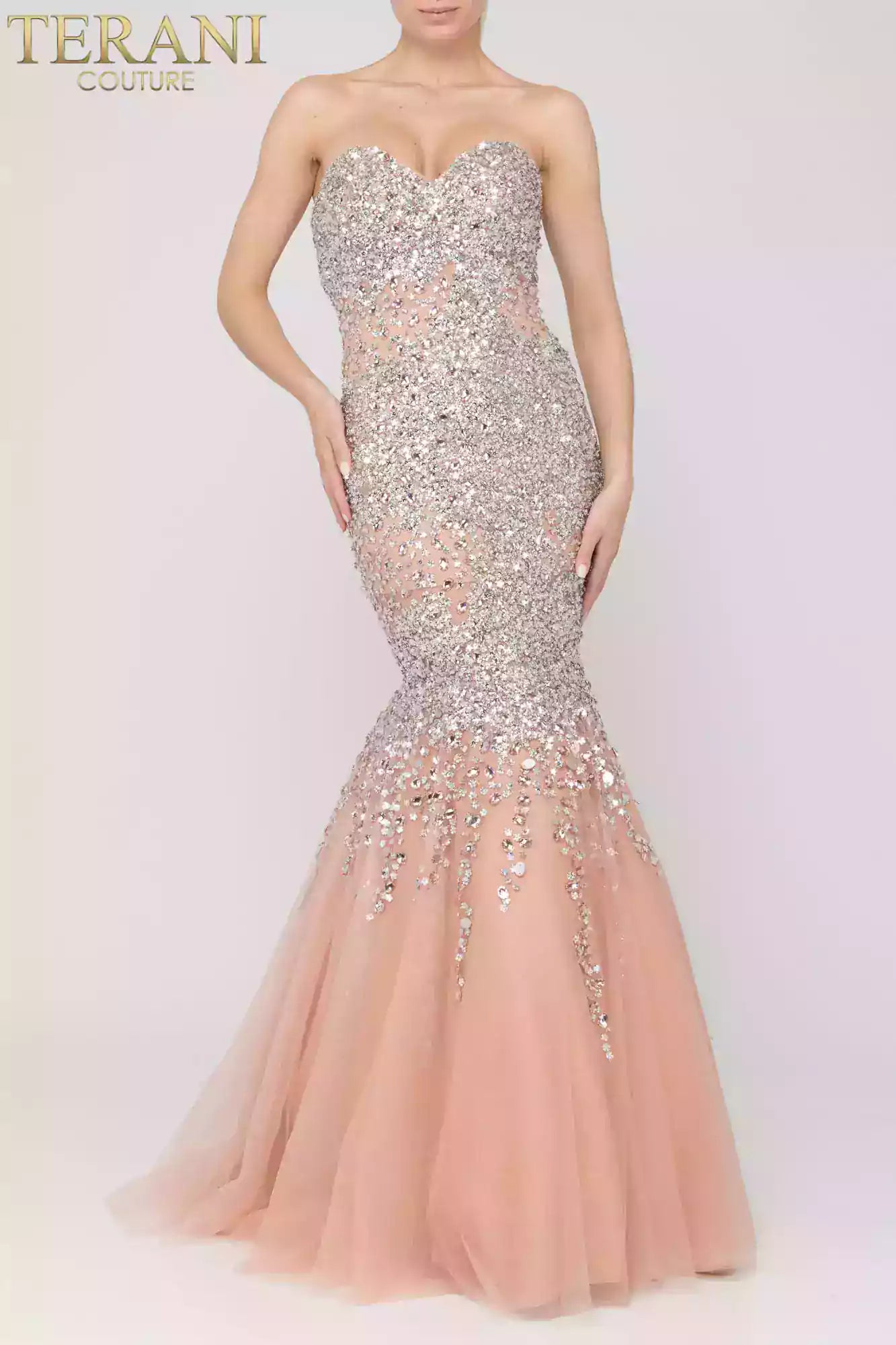 Terani Couture 2011P1456 Prom Long Formal Beaded Mermaid Dress