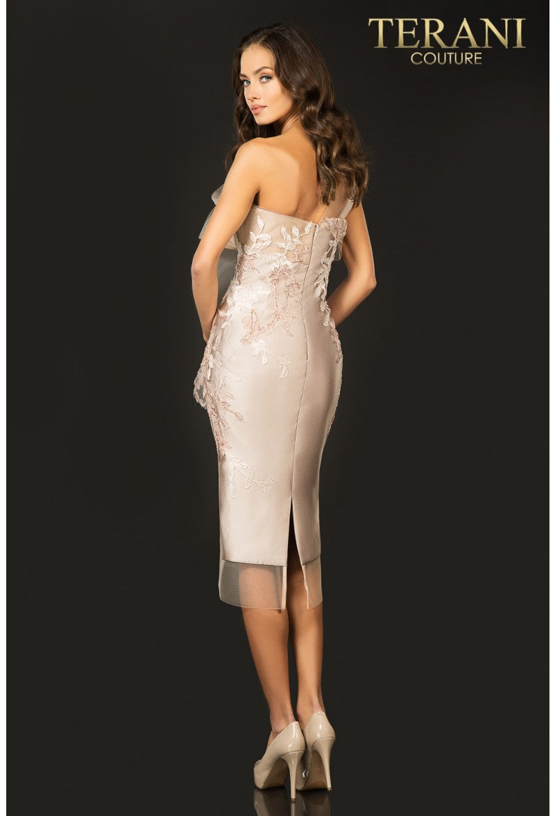 Terani Couture 2011C2003 Short Cocktail Midi Length Dress