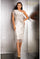 Cocktail Dresses Short Cocktail Tea Length Dress Ivory Silver