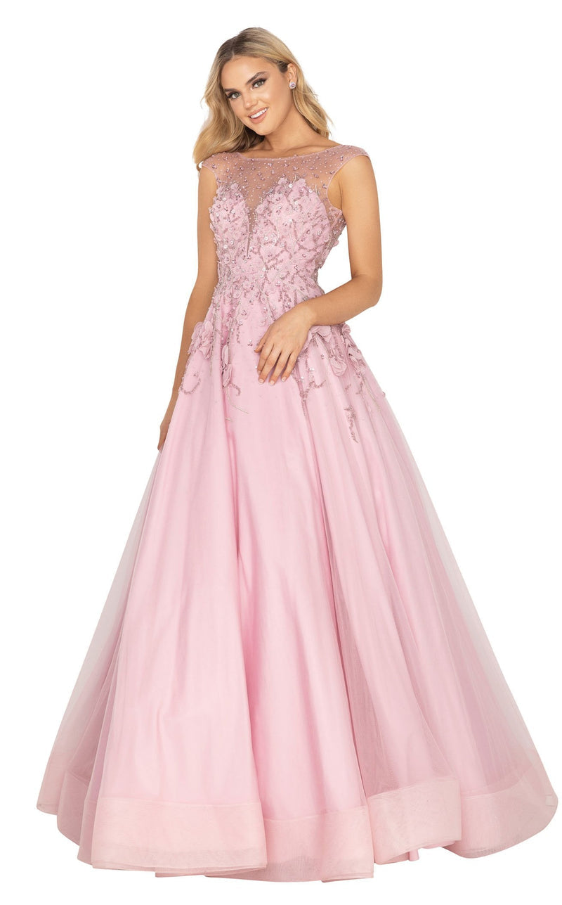 Prom Dresses Prom Long Beaded Applique A Line Formal Dress Pink