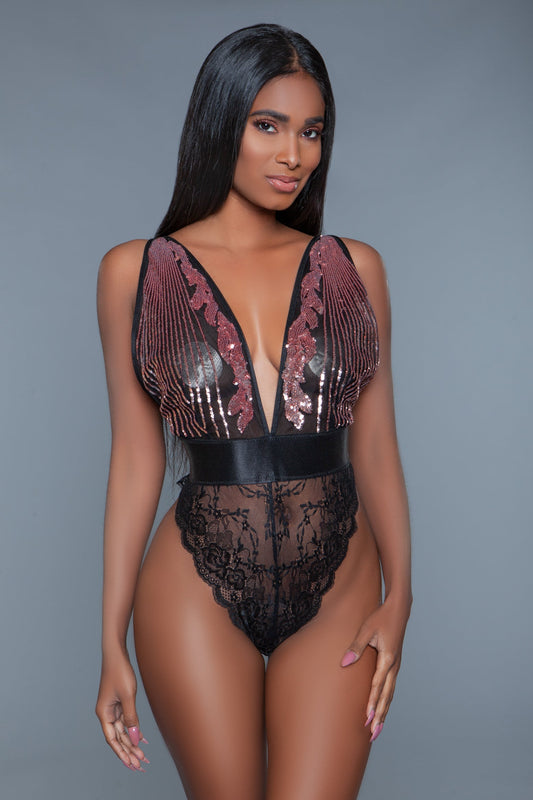 Lingerie Estella Bodysuit Black/Pink