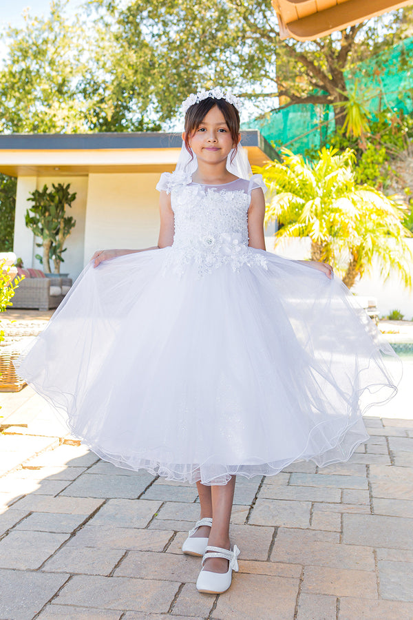 Cinderella Couture 2019 Glitter A Line Beaded Flower Girl Dress