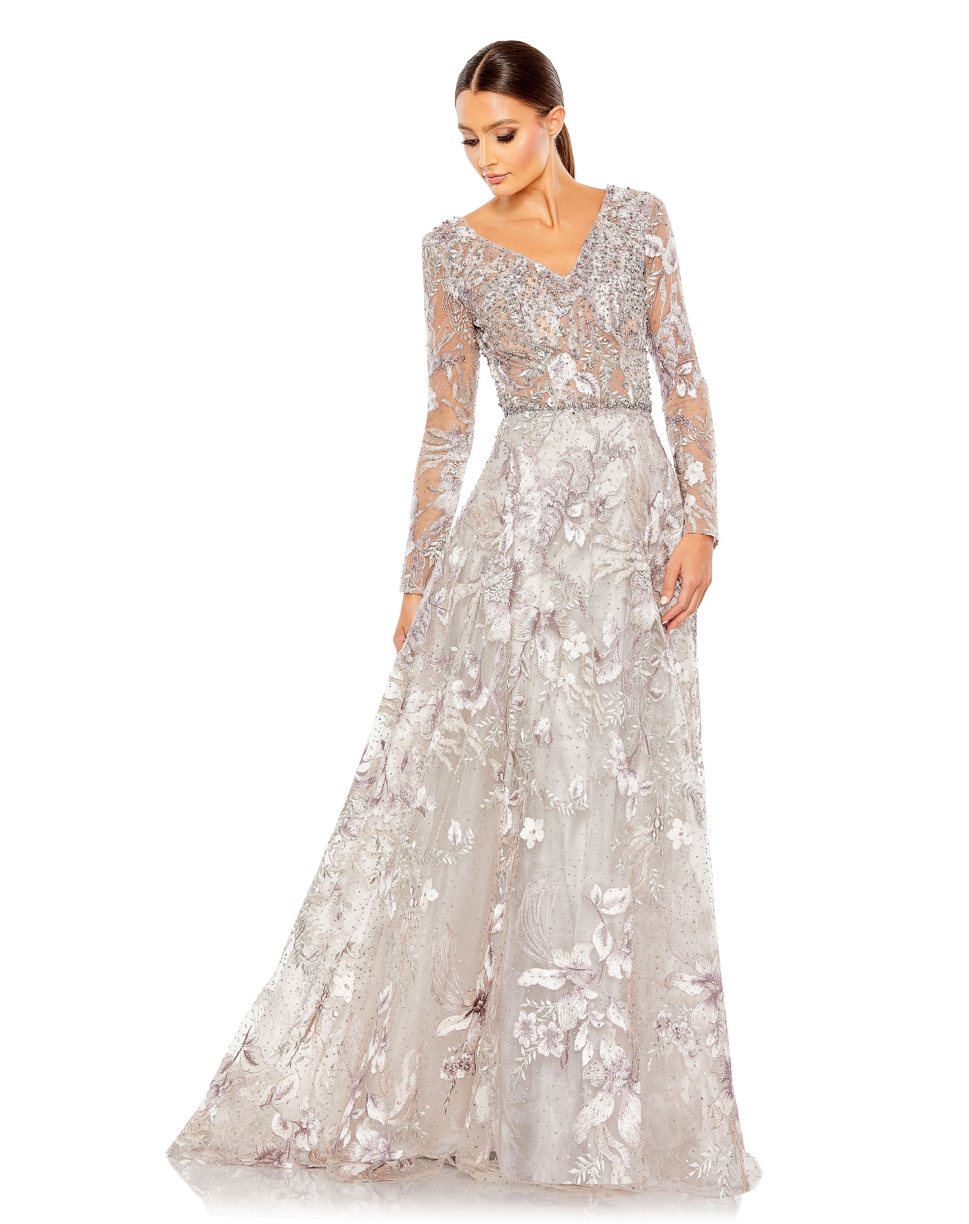 Mac Duggal 20214 Long Sleeve Formal Evening Dress