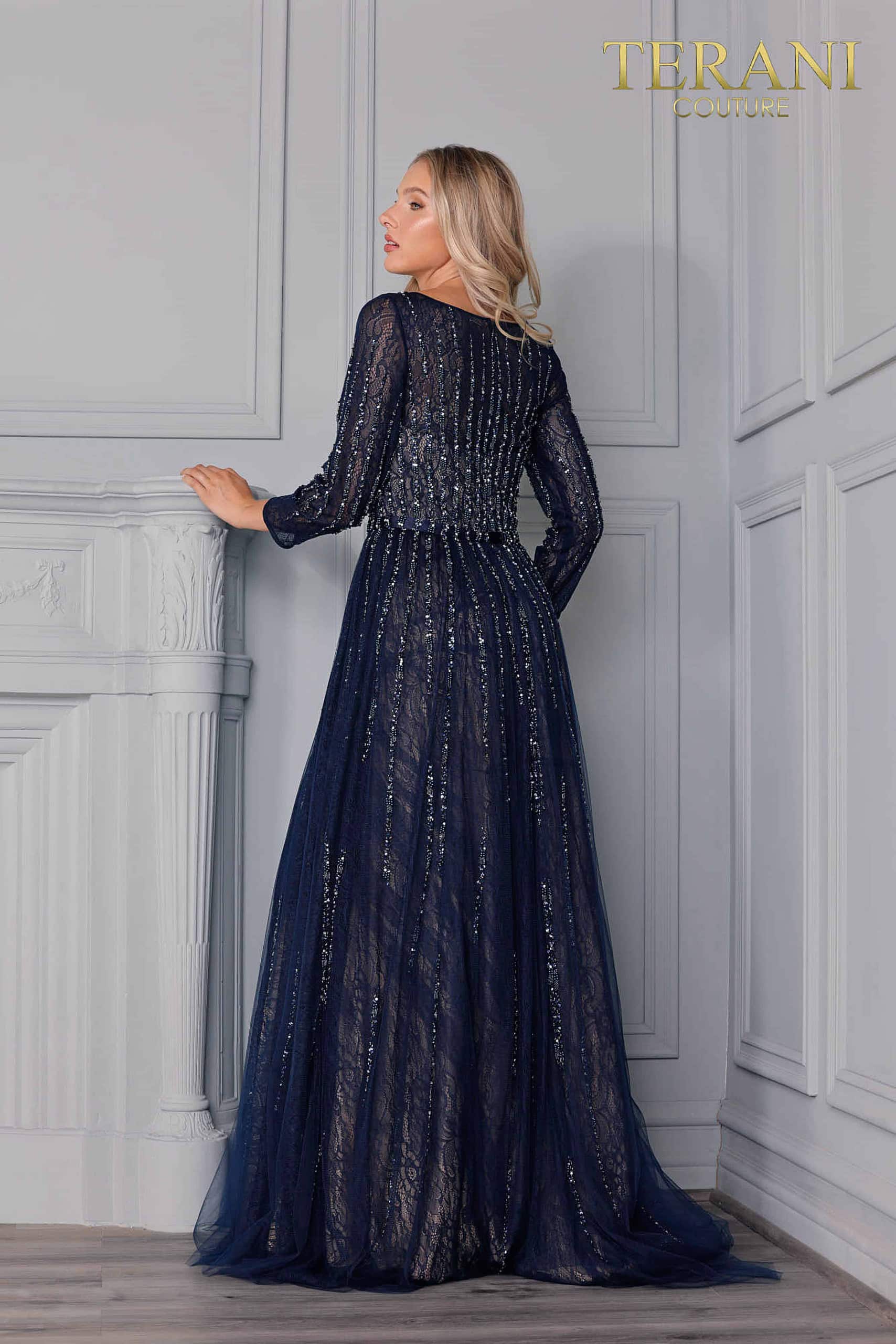 Terani Couture Long Sleeve Formal Dress 2021M2973 - The Dress Outlet