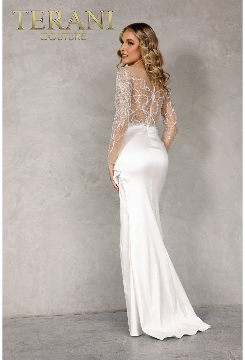Terani Couture 2021E2878 Long Sleeve Formal Evening Dress