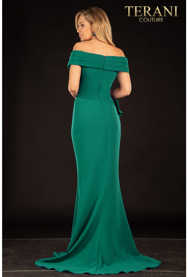 Terani Couture 2021M2986 Off Shoulder Formal Long Dress