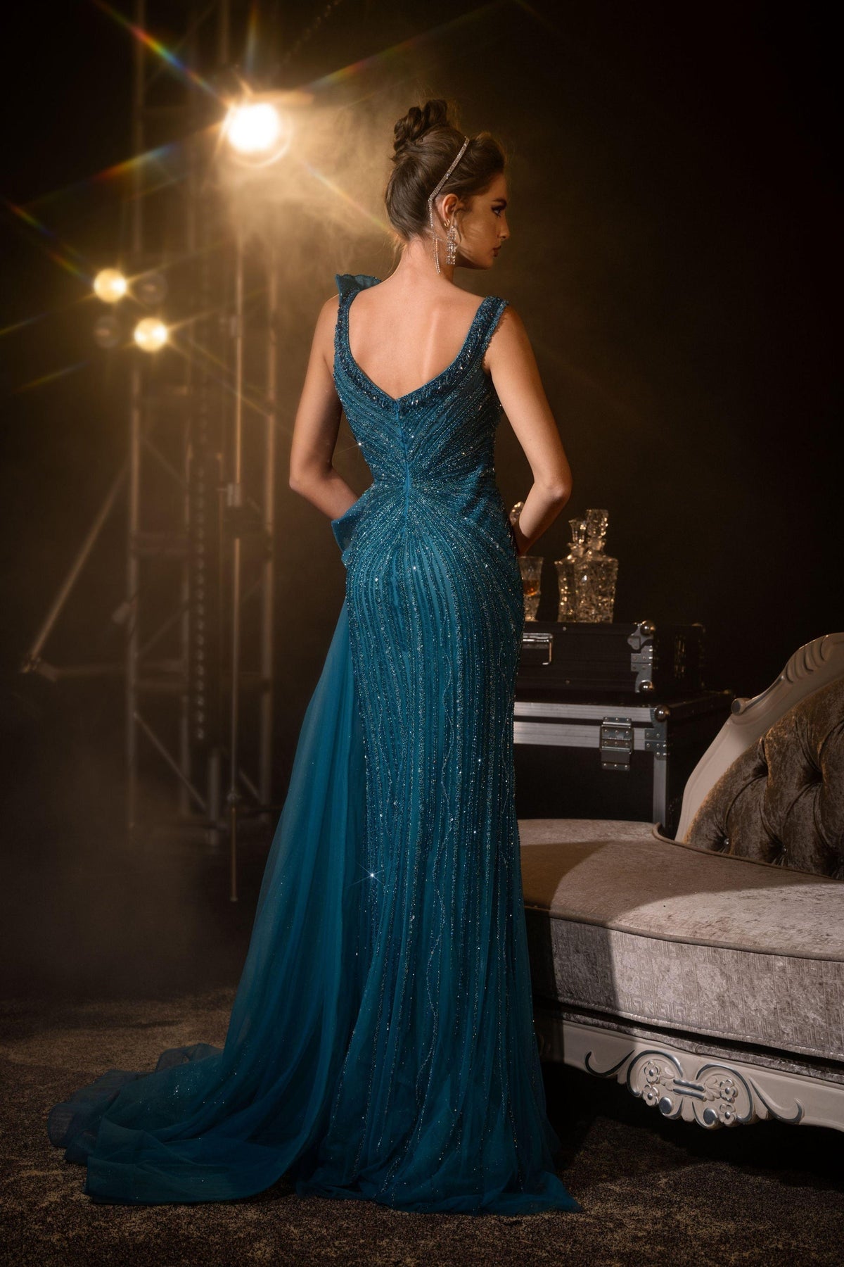 V-Neck Floor-Length Sequin Prom Mermaid Pre Order