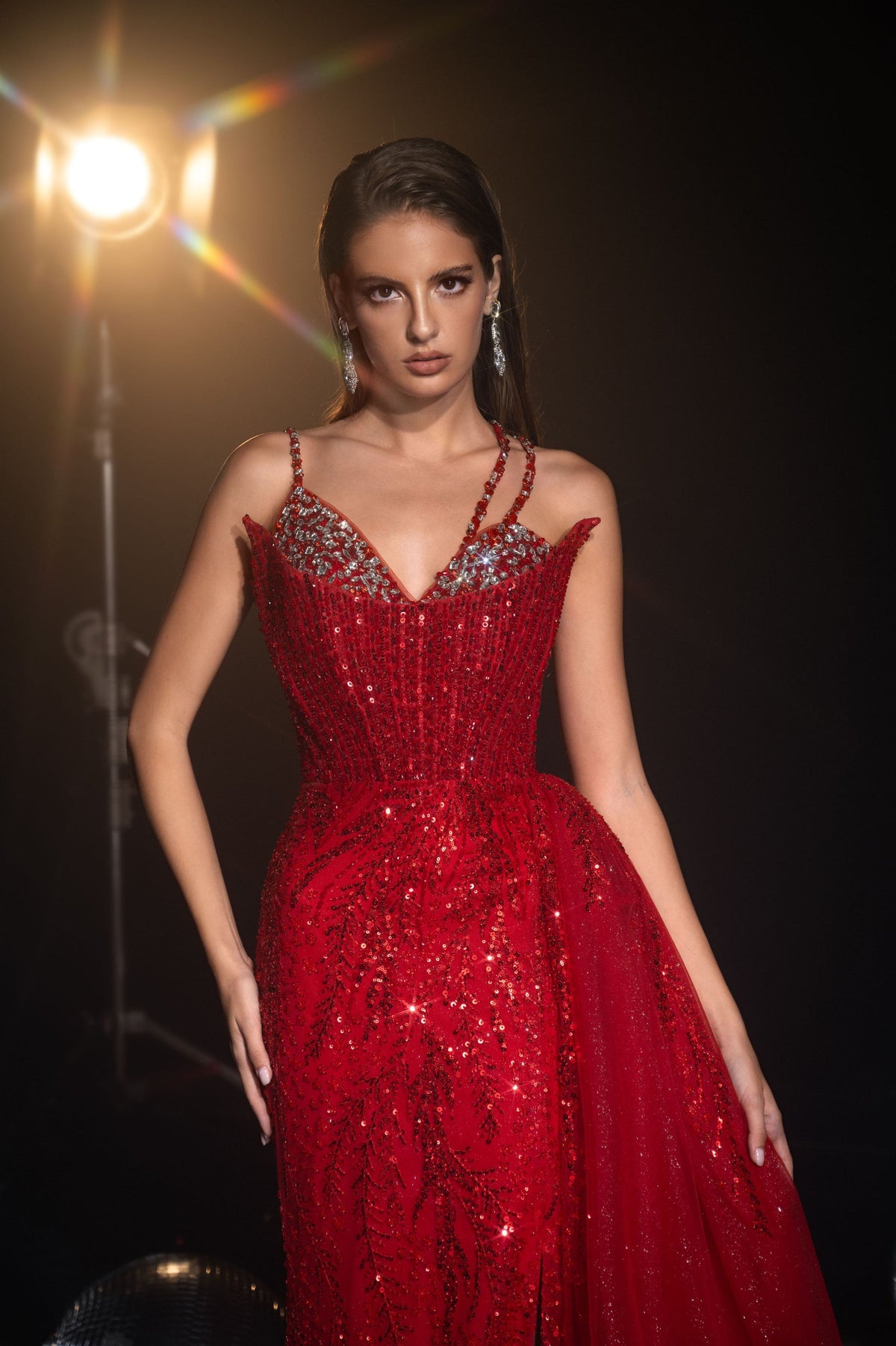 Sweetheart Floor-Length with Train Sequin Prom Sheath Column Pre Order