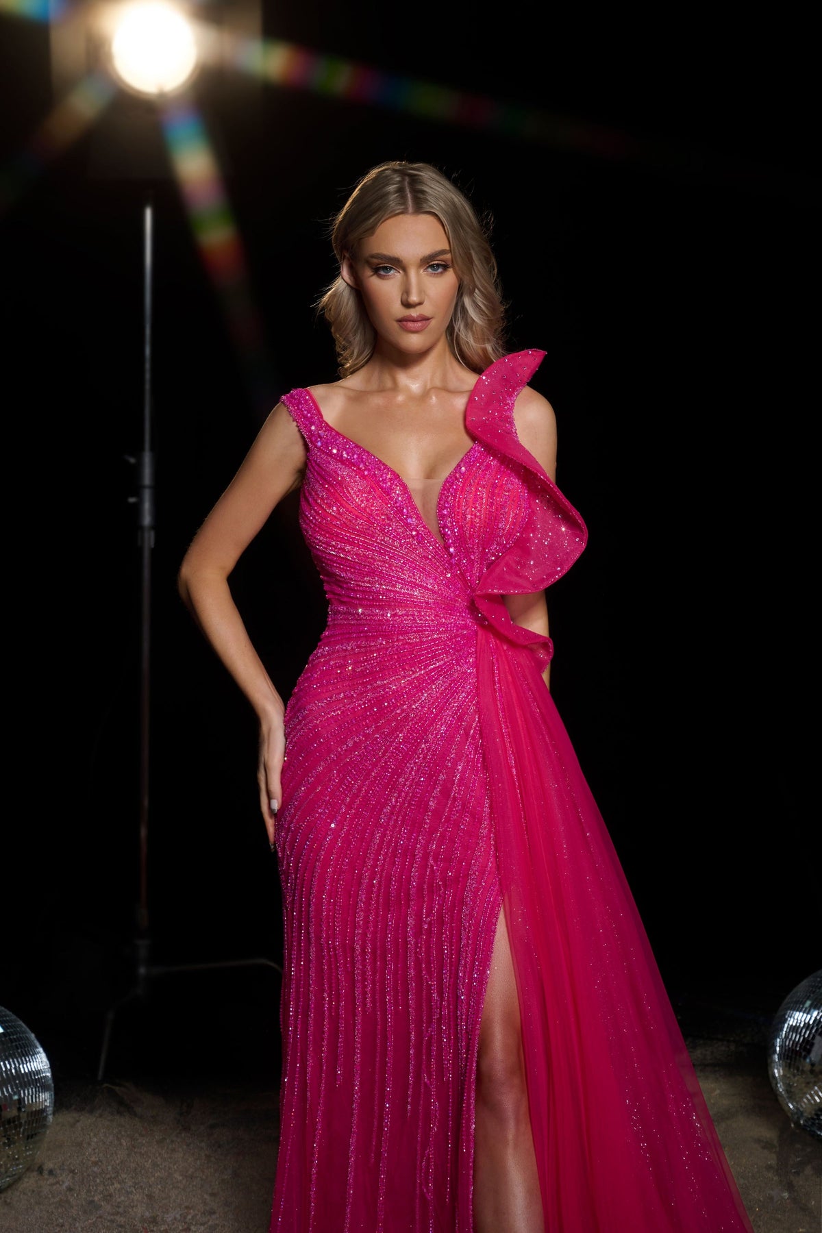 V-Neck Floor-Length Sequin Prom Mermaid Pre Order