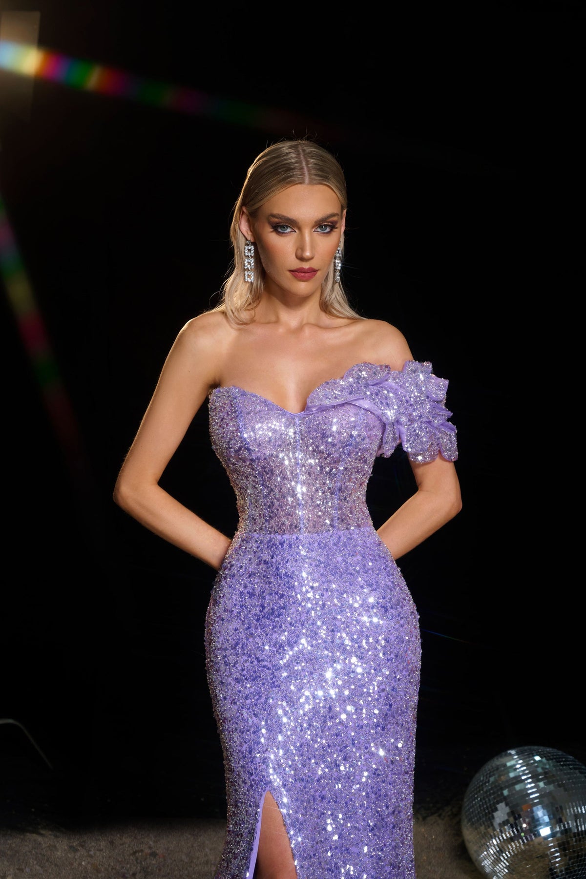 Off-the-Shoulder Floor-Length Sequin Prom Mermaid Pre Order