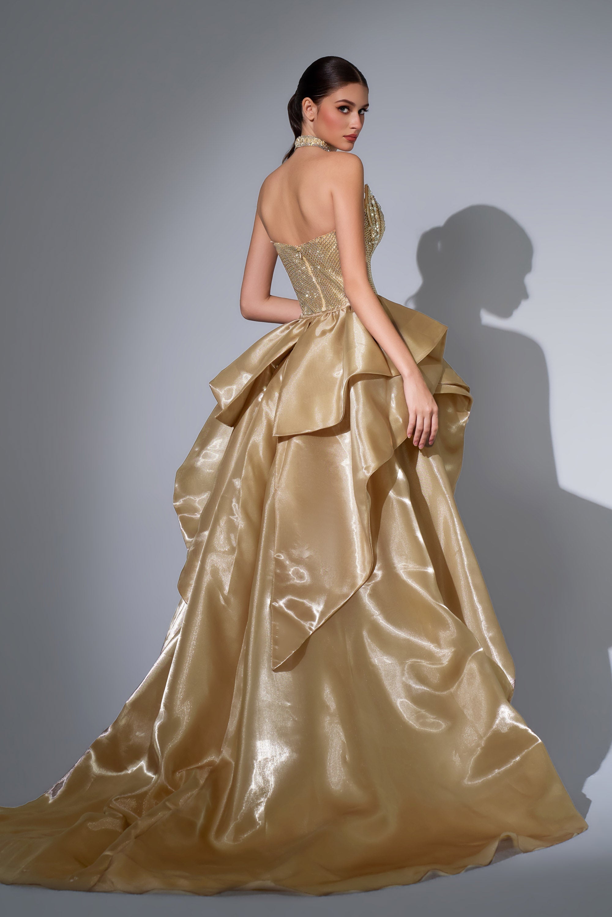 Strapless Curved Neck Floor-Length with Train Sequin Prom Mermaid Luscious Delia LD12102 Pre Order