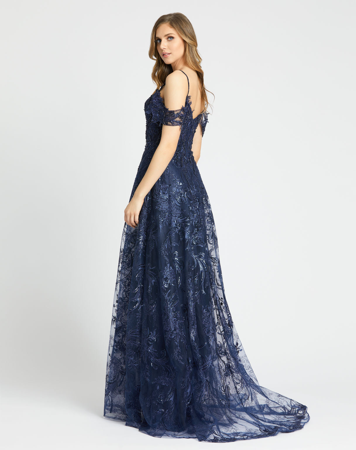 Mac Duggal 20287 Long Beaded A Line Formal Prom Dress