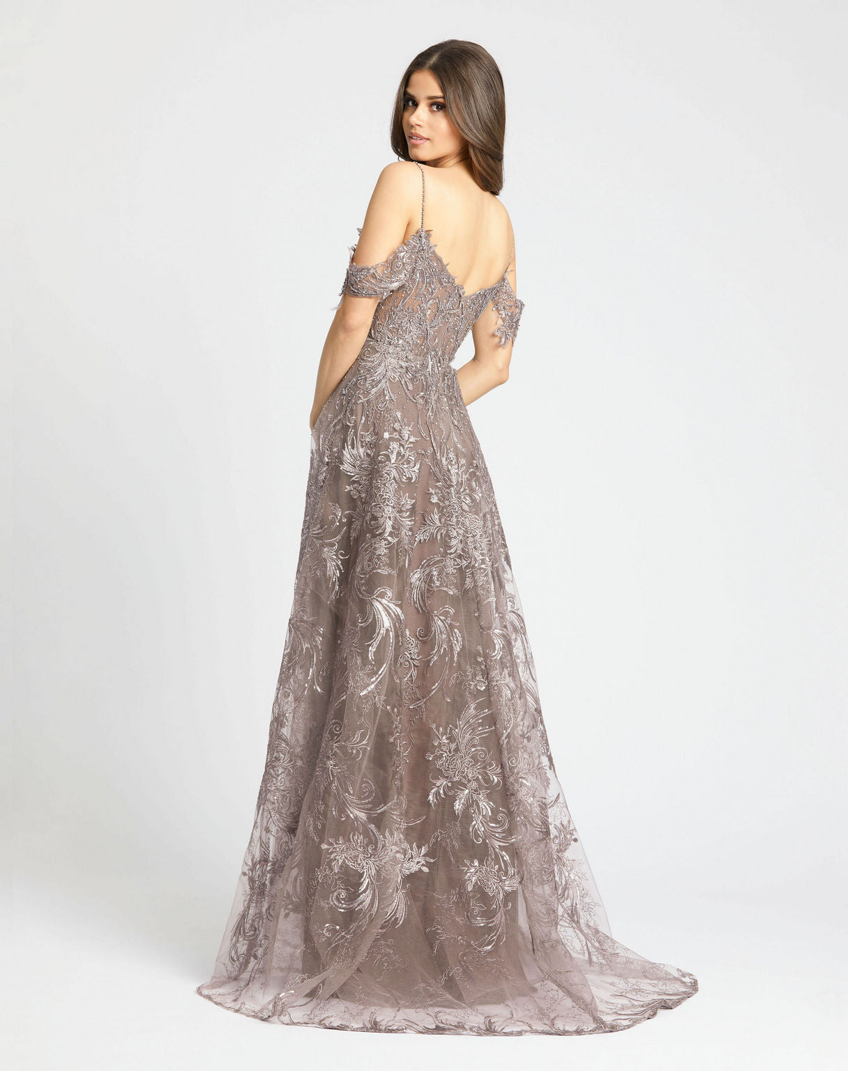 Mac Duggal 20287 Long Beaded A Line Formal Prom Dress