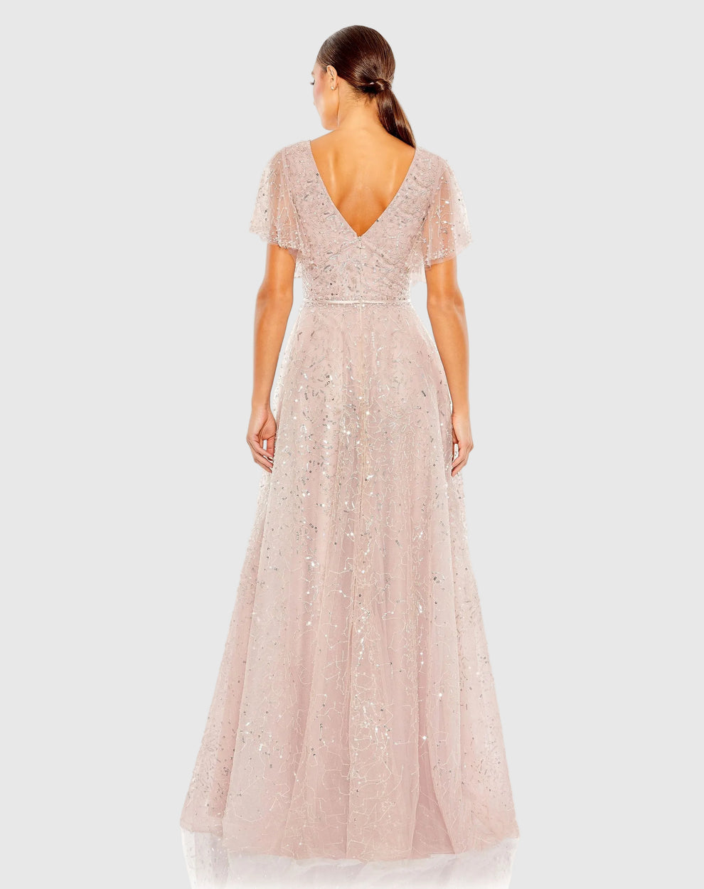 Mother of the Bride Dresses Beaded A Line Long Formal Mother of the Bride Dress Mac Duggal 20363 Vintage Rose