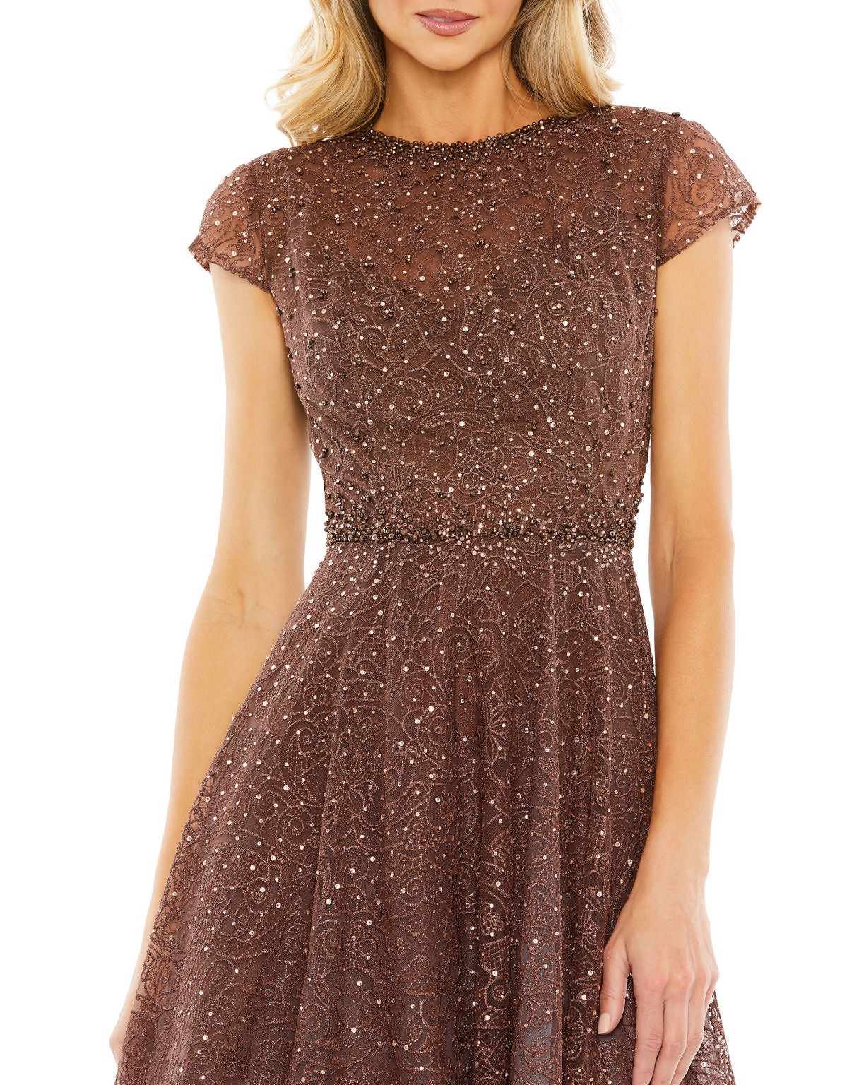 Formal Dresses Long A Line Beaded Formal Prom Dress Chocolate