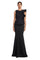Formal Dresses Long Formal Peplum Lace Evening Dress Black