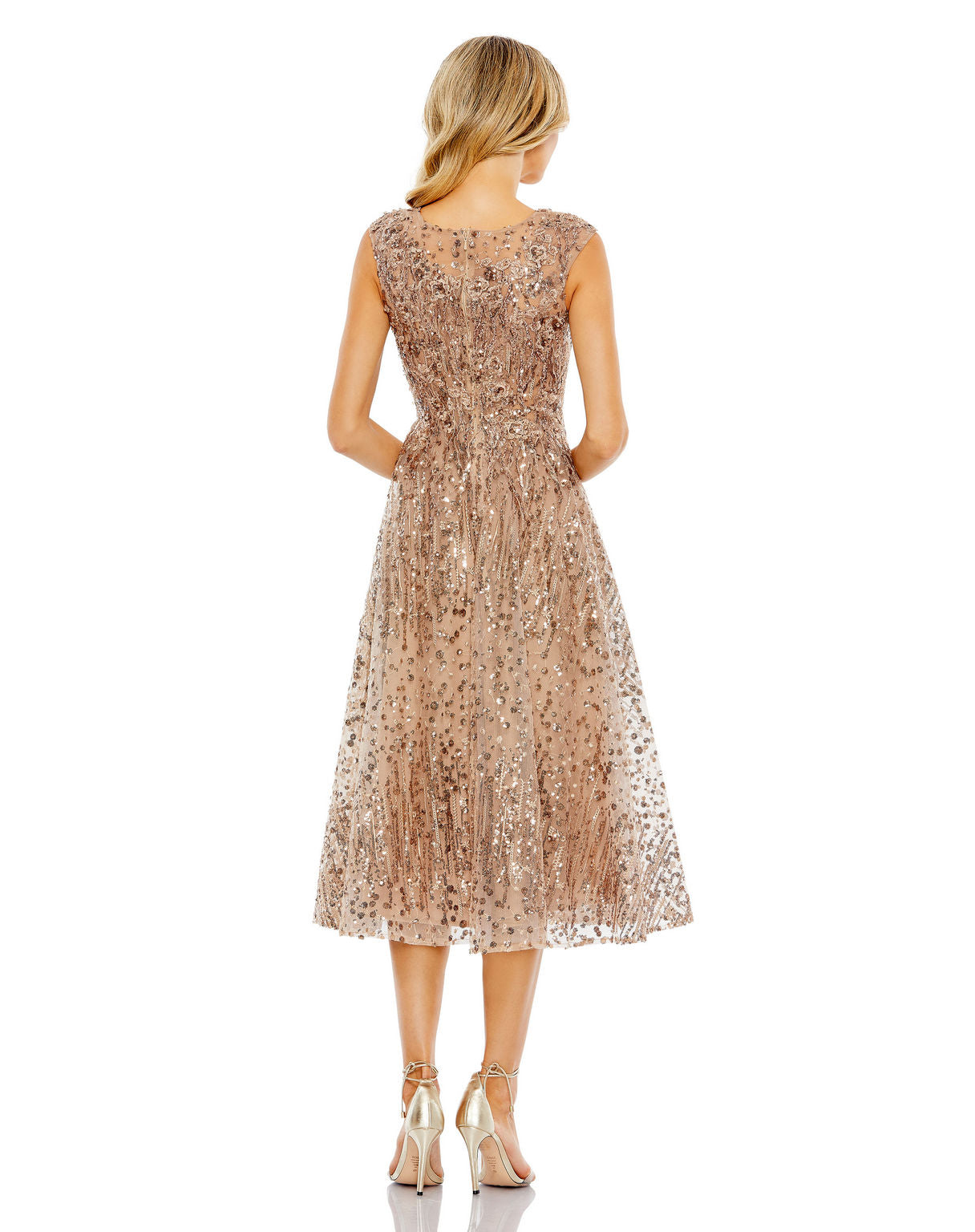 Mac Duggal 20398 Short Sequin Cocktail Midi Dress