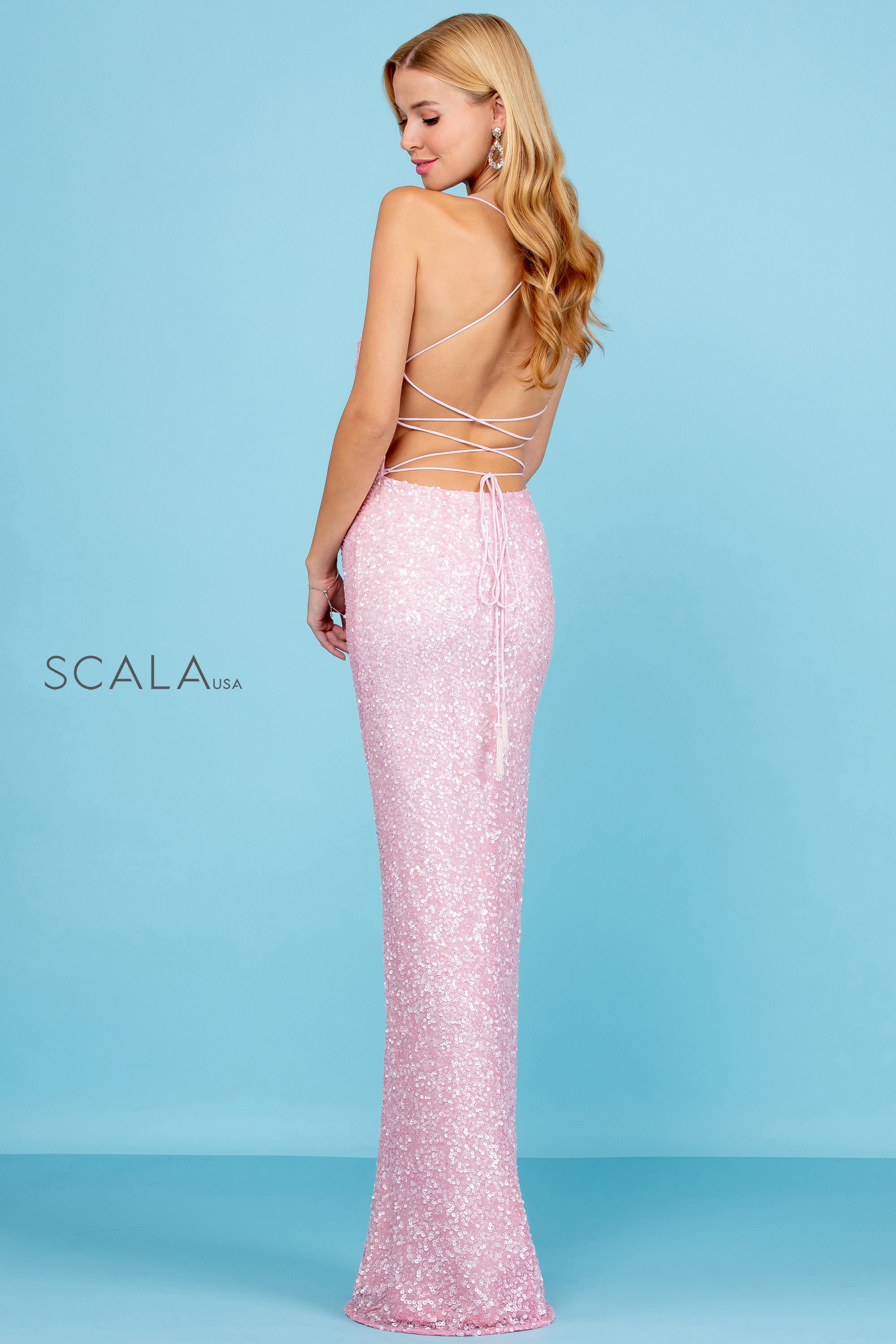 Prom Dresses Long Formal Slit Prom Sequin Dress Petal
