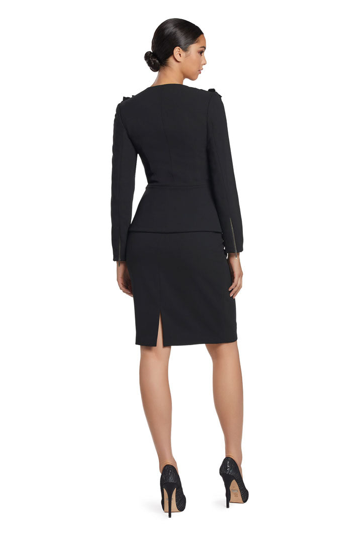 Mother of the Bride Dresses Short Mother of the Bride Peplum Dress Black