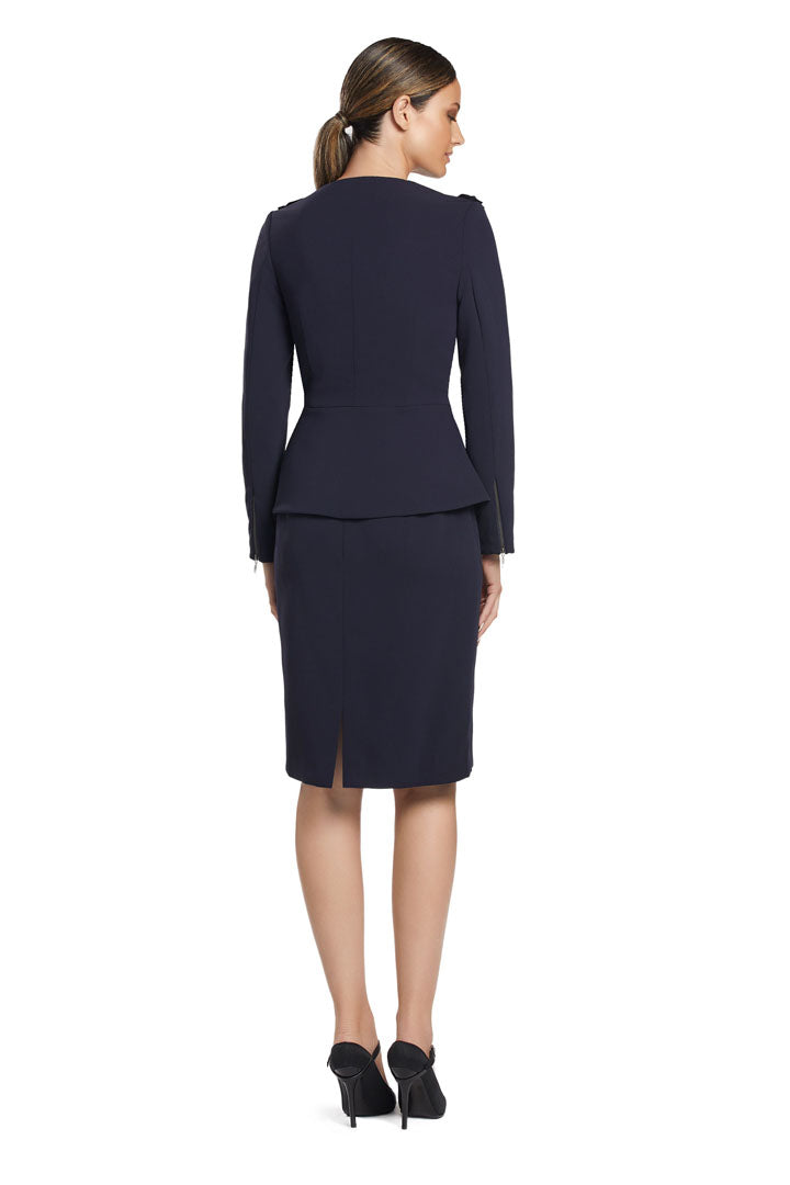 Alexander by Daymor 2040-46F24 Short Mother of the Bride Peplum Dress