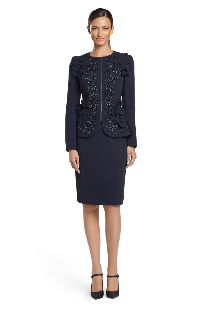 Alexander by Daymor 2040-46F24 Short Mother of the Bride Peplum Dress