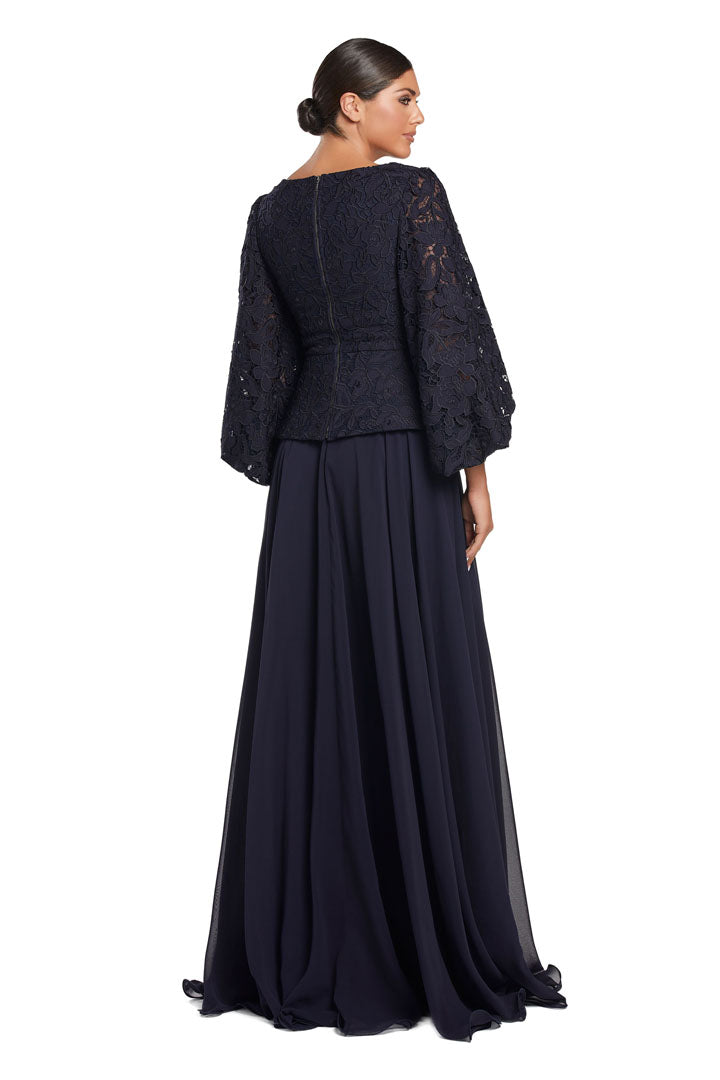 Mother of the Bride Dresses Long Mother of the Bride Peplum Formal Dress Navy