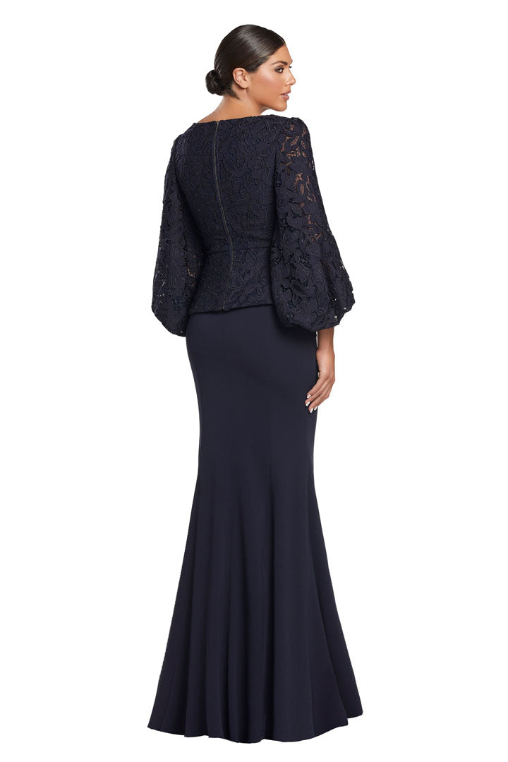 Mother of the Bride Dresses Mother of the bride Long Formal Lace Dress Navy