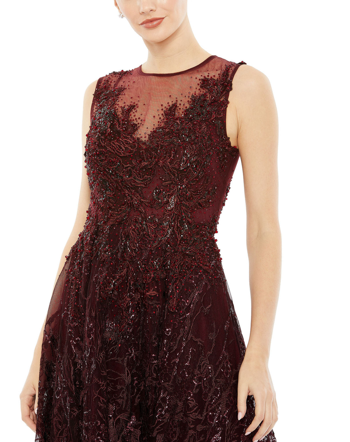 Mac Duggal 20421 Long Beaded Prom Formal Dress