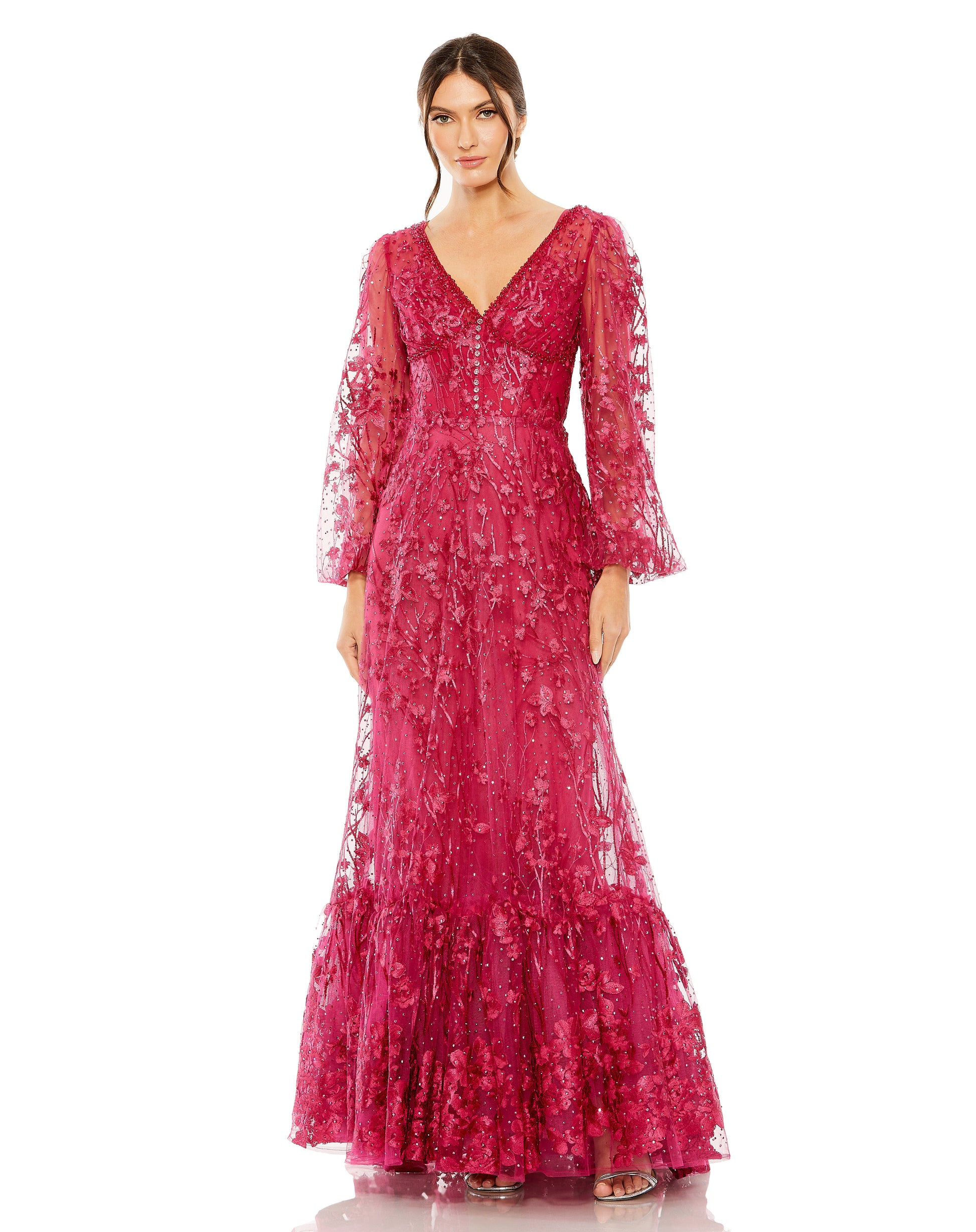 Mac Duggal 20430 Long Mother of the Bride Lace Formal Gown