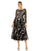 Cocktail Dresses Short Cocktail Long Sleeve Floral Midi Dress Black