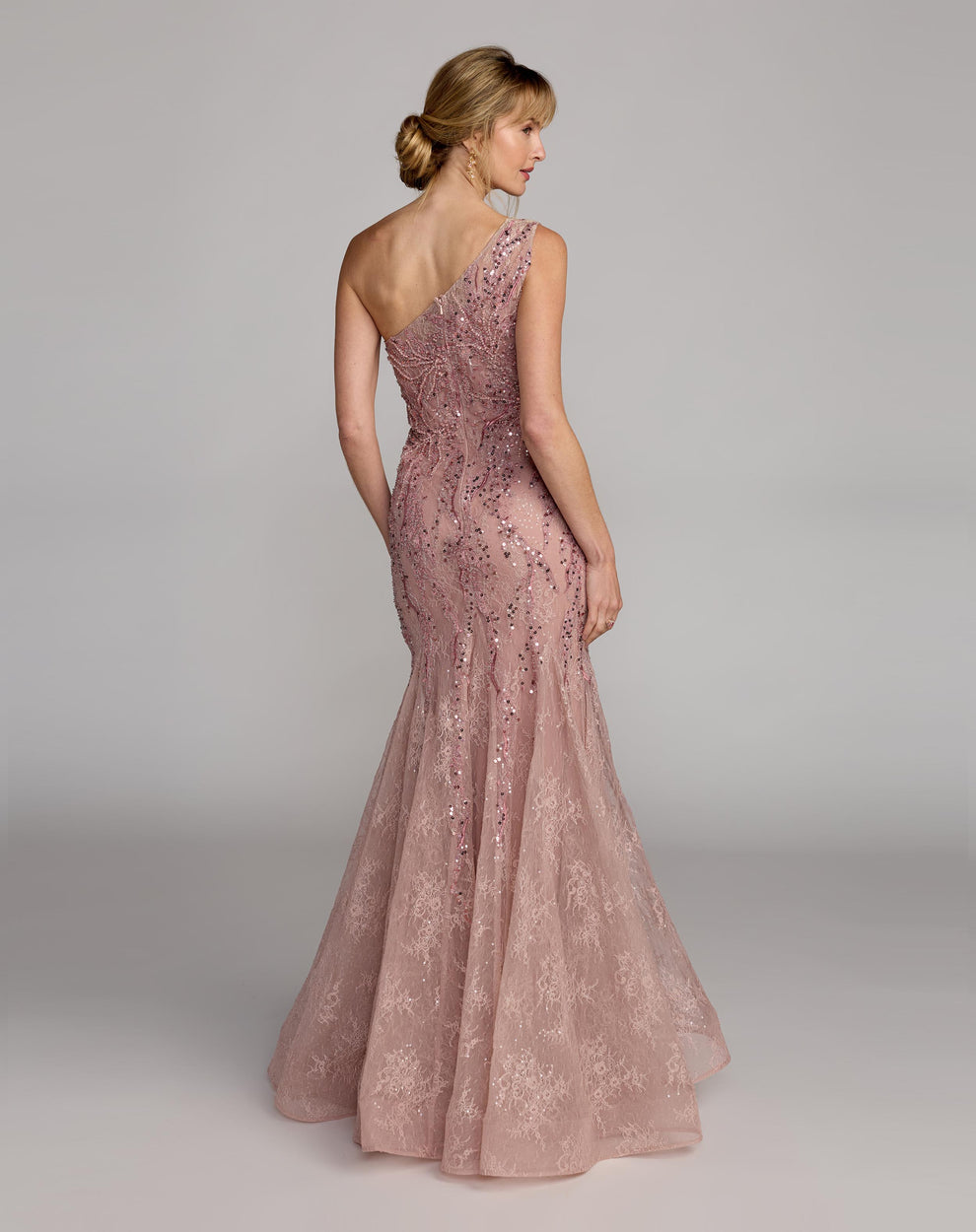 Prom Dresses Lace Long Formal Mermaid Prom Dress Mac Duggal 20482 Rose