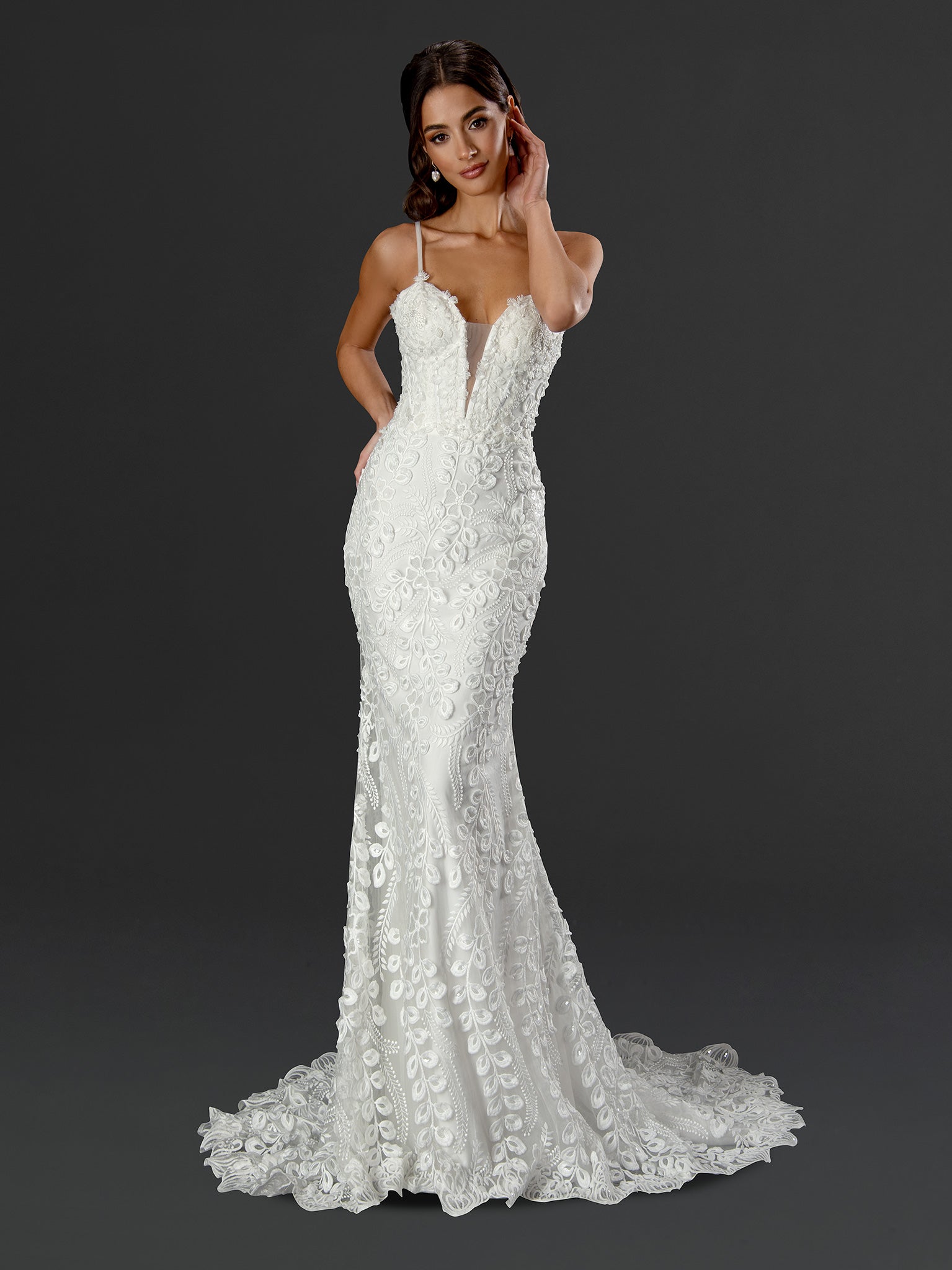 Stella Couture 24515 Bridal Gown Long Fitted Wedding Dress