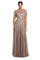 Formal Dresses Glitter Long Formal A Line Evening Dress Bisqui/Multi