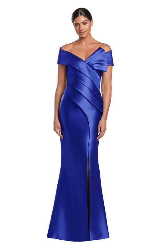 Formal Dresses Pleated Formal Long Evening Slit Dress Royal
