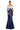 Formal Dresses Pleated Long Mermaid Formal Evening Dress Navy/White