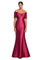 Formal Dresses Pleated Long Mermaid Formal Evening Dress Raspberry