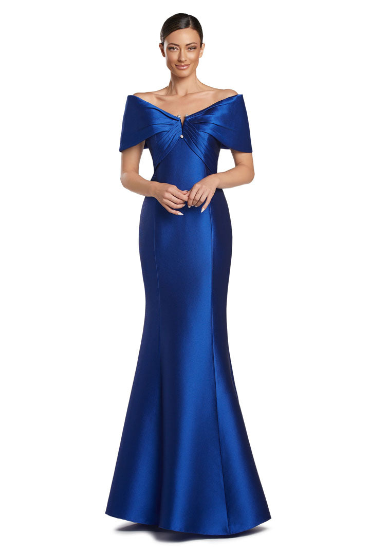 Alexander by Daymor 2053F24 Pleated Long Mermaid Formal Evening Dress