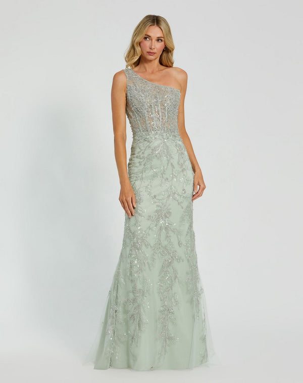 Sequin Prom Dress Long Fitted Formal Mac Duggal 20543
