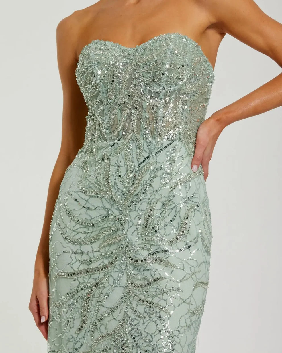 Prom Dresses Glittered Long Prom Dress Jade