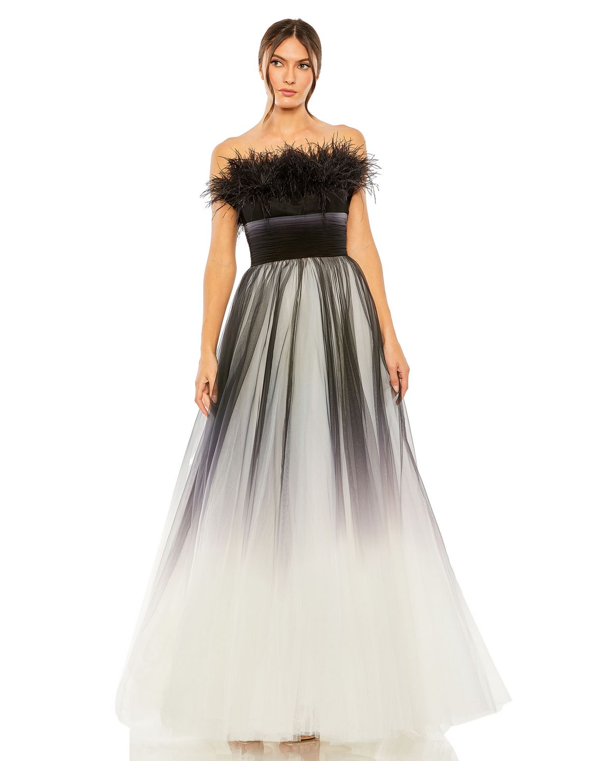 Long Strapless Prom Ball Gown Strapless Detail Mac Duggal 20557